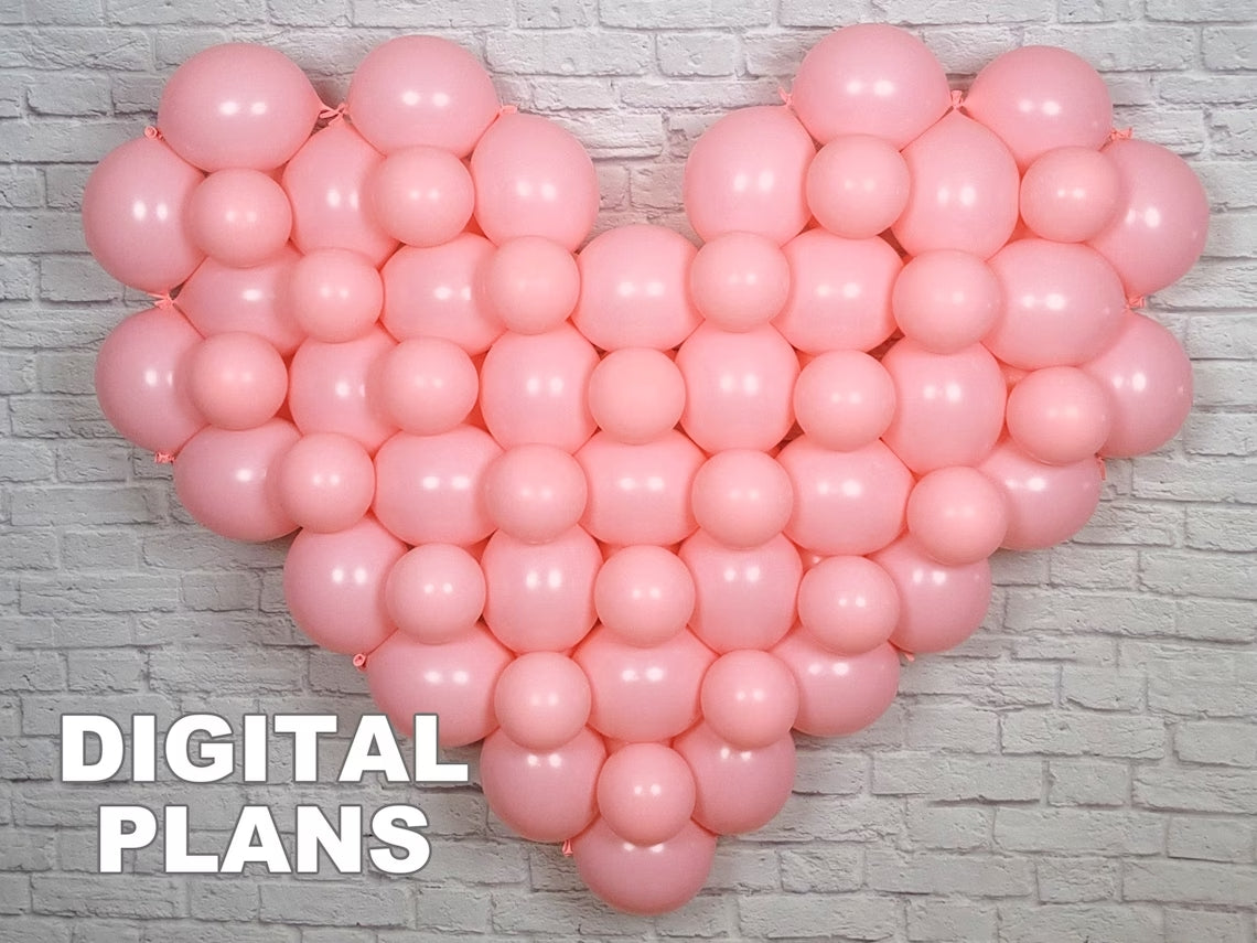 Link Balloon Heart Backdrop Tutorial and Plans | Digital Balloon Recipe