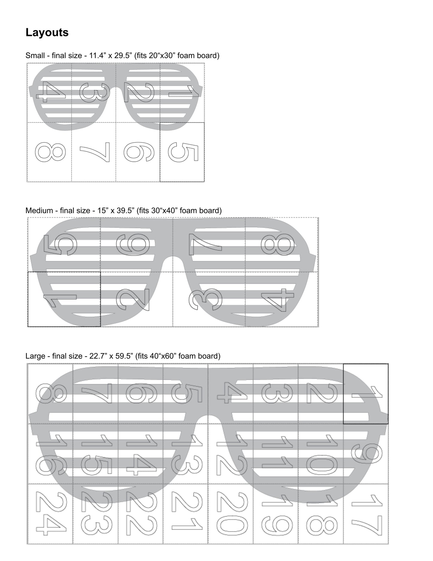 Sunglasses Template and Tutorial | Digital Template