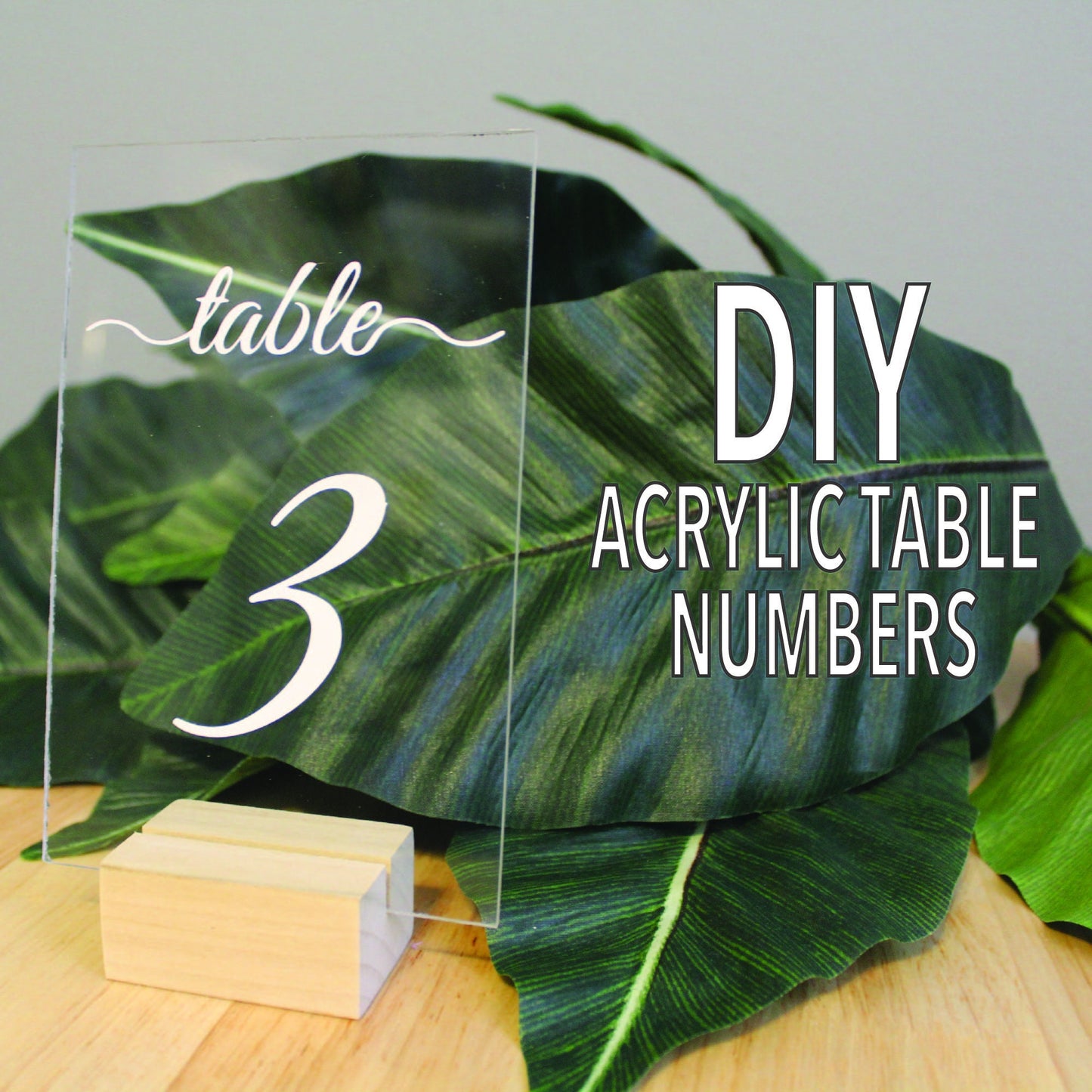 DIY Acrylic Table Number Signs Template & Instructions | Table Numbers 1-36 + head table