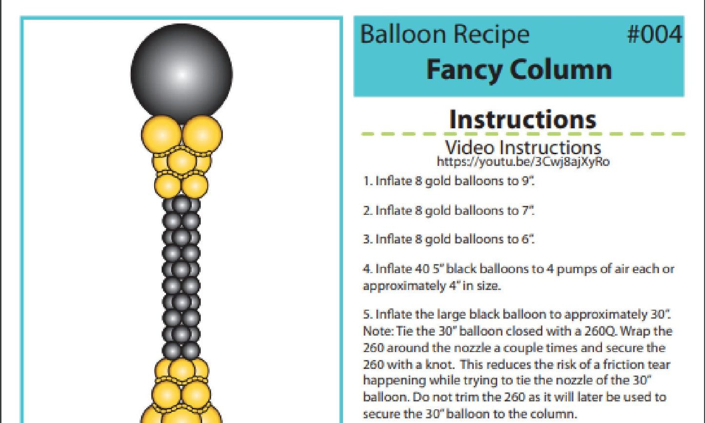 Roman (Fancy) Balloon Column Tutorial and Plans | Digital Balloon Recipe