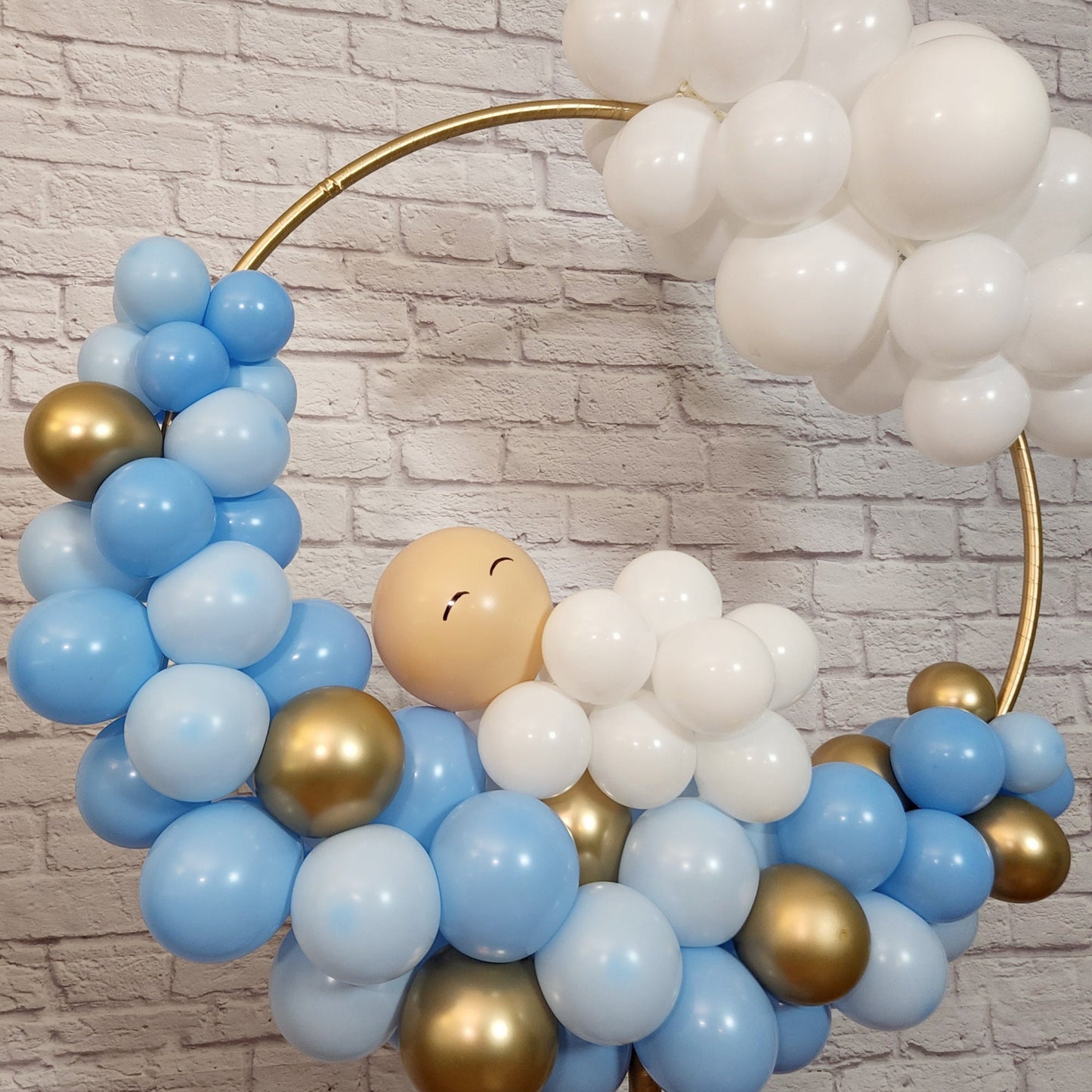 Over the Moon Baby Shower Circle Balloon Arch Tutorial and Plans | Digital Balloon Recipe
